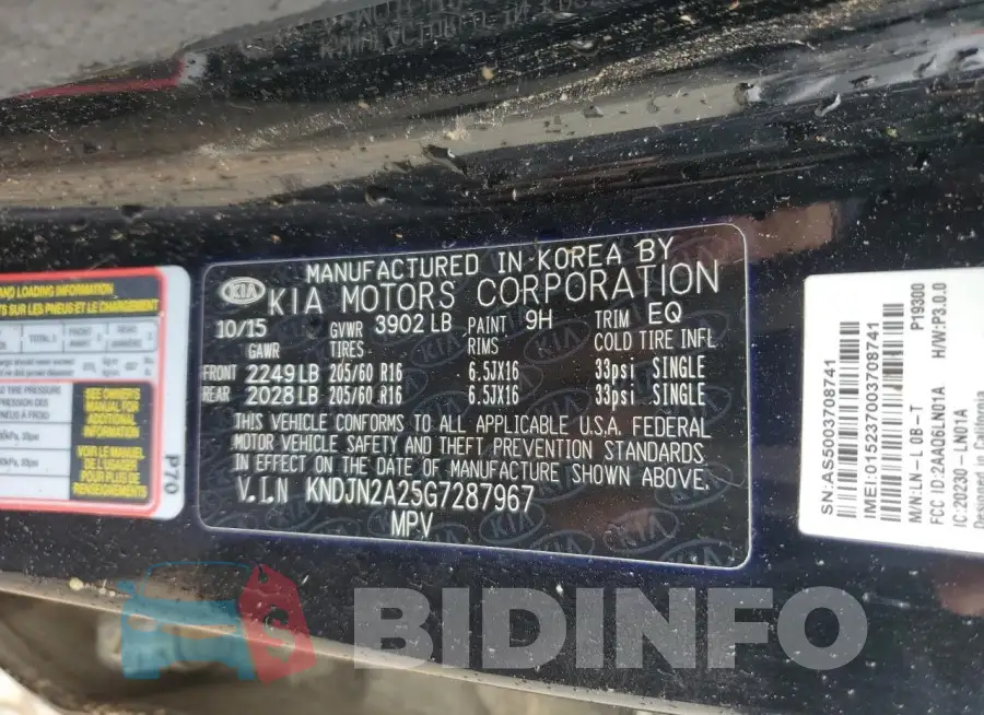 KNDJN2A25G7287967 Photo# 12