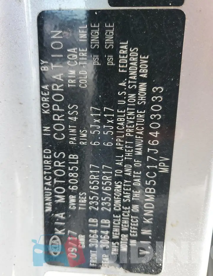 KNDMB5C17J6403033 Photo# 13