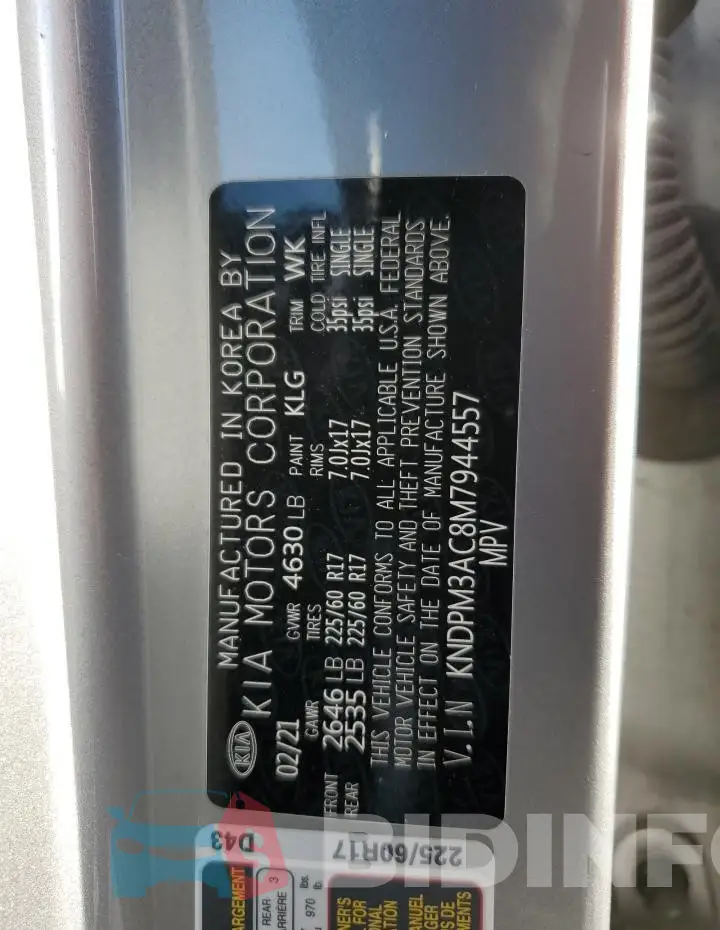 KNDPM3AC8M7944557 Photo# 13