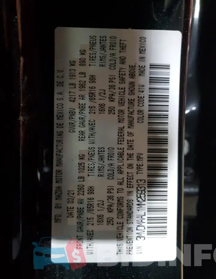 3MVDMAAL1MM259313 Photo# 13