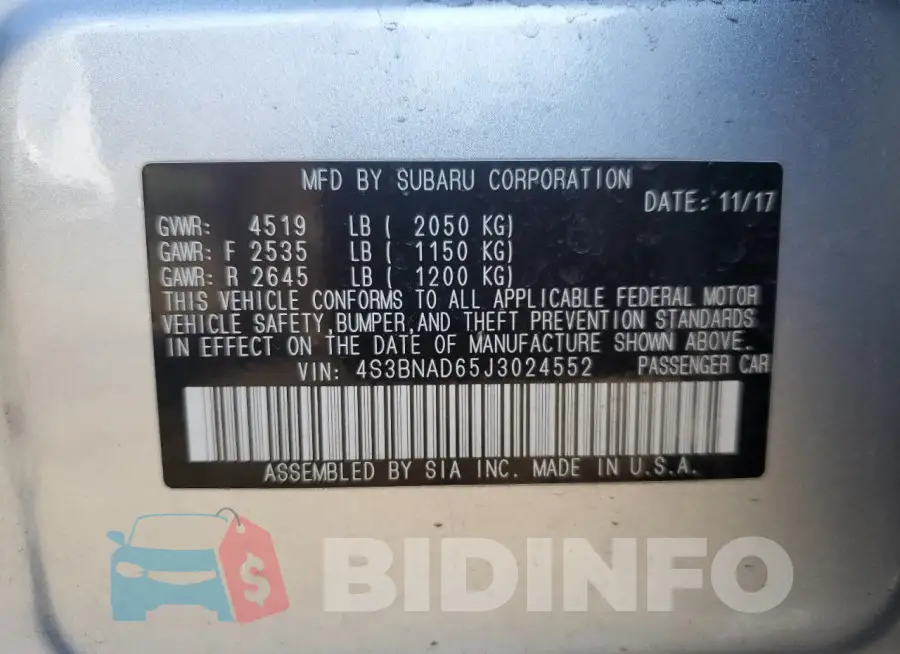 4S3BNAD65J3024552 Photo# 12