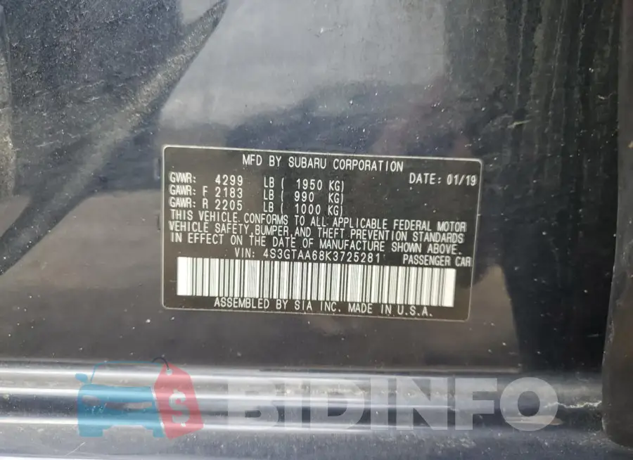 4S3GTAA68K3725281 Photo# 13