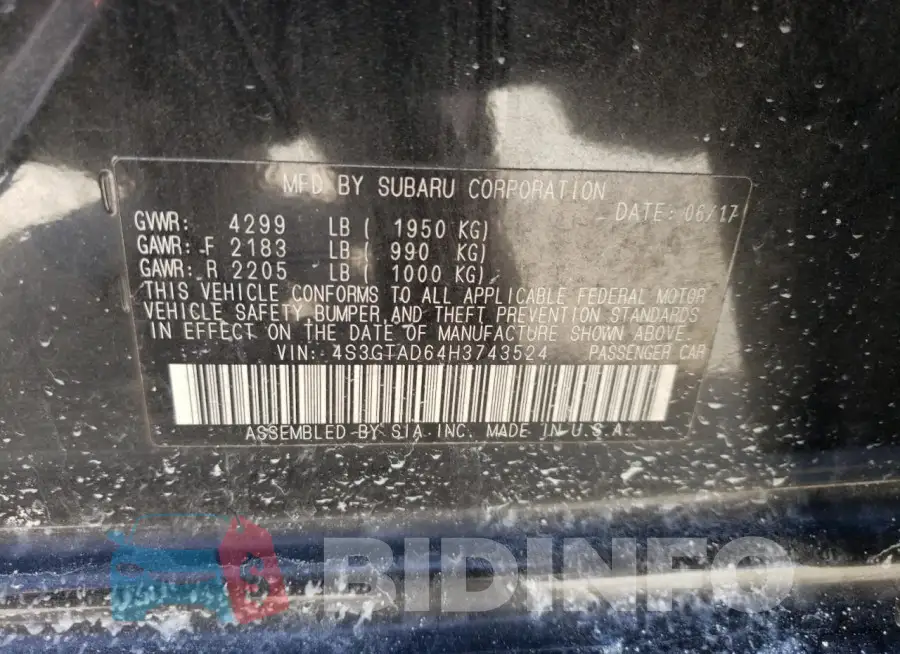 4S3GTAD64H3743524 Photo# 13