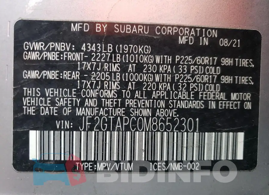 JF2GTAPC0M8652301 Photo# 12