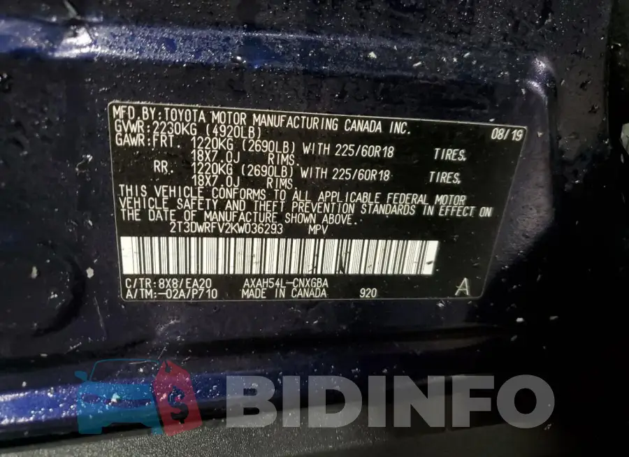2T3DWRFV2KW036293 Photo# 13