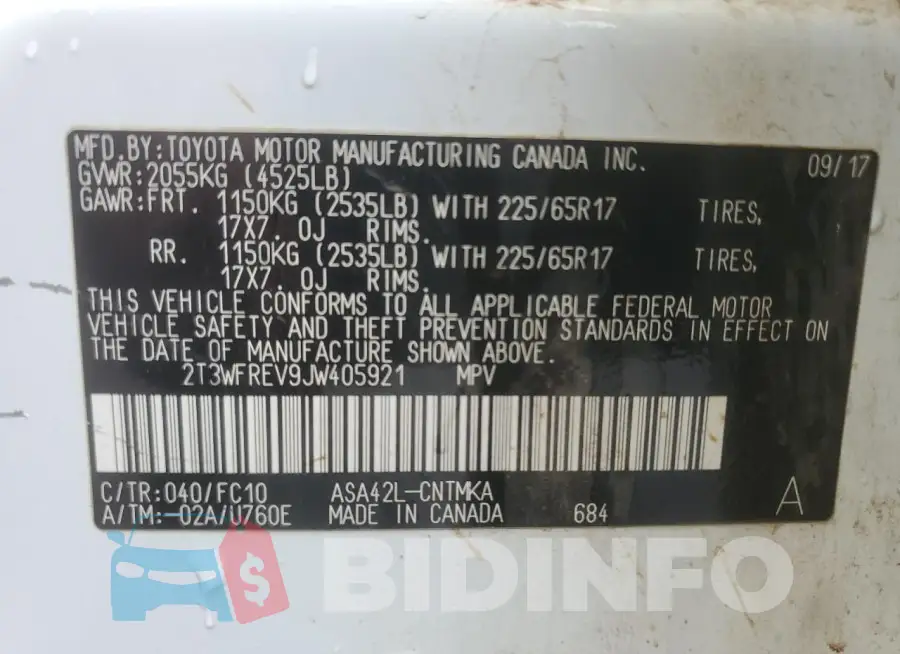 2T3WFREV9JW405921 Photo# 13