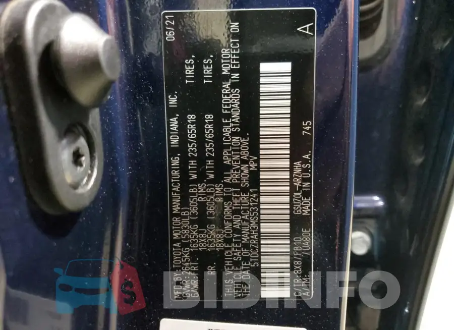 5TDCZRAH3MS531241 Photo# 14