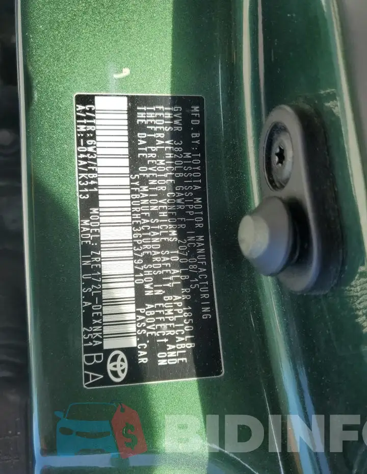 5YFBURHE3GP379710 Photo# 12