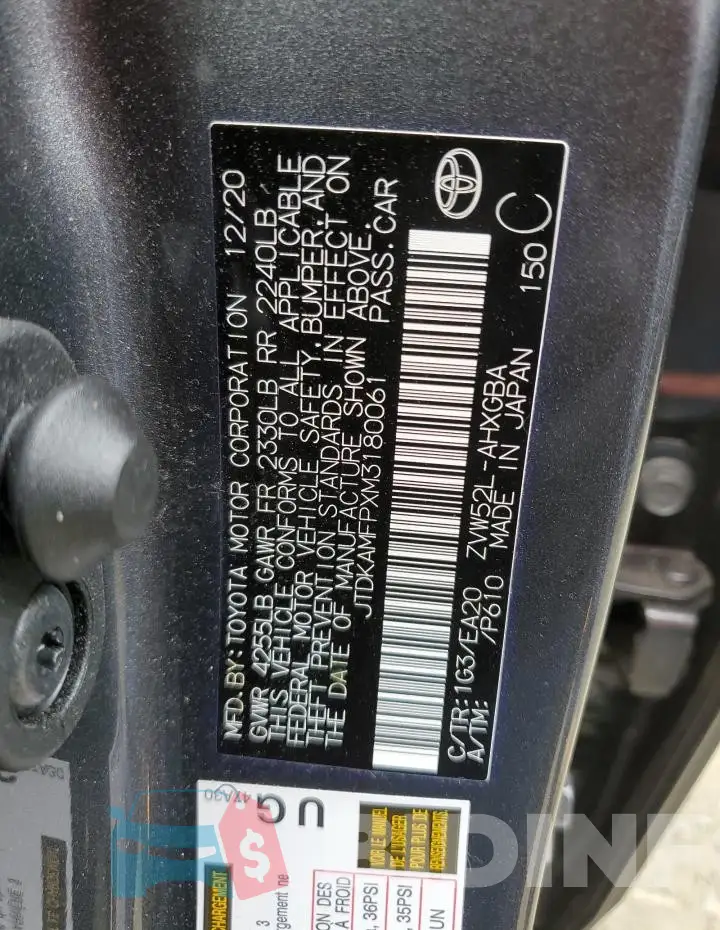 JTDKAMFPXM3180061 Photo# 12