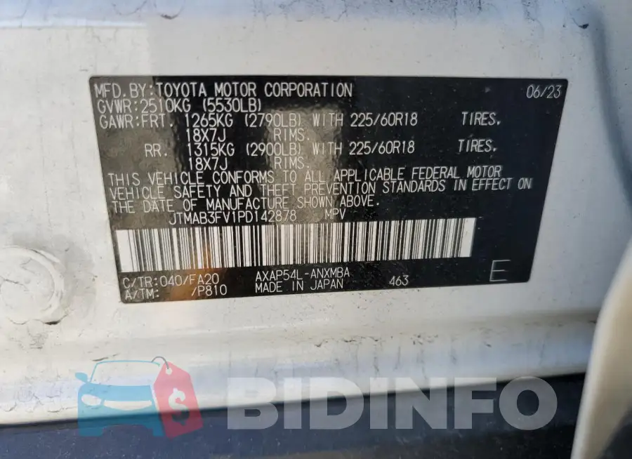 JTMAB3FV1PD142878 Photo# 13