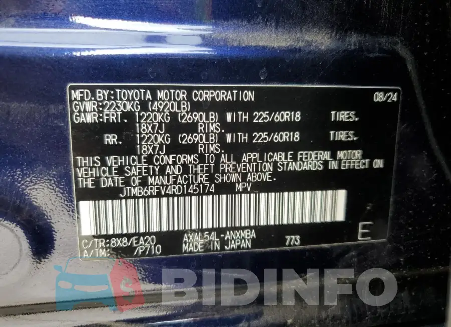 JTMB6RFV4RD145174 Photo# 13