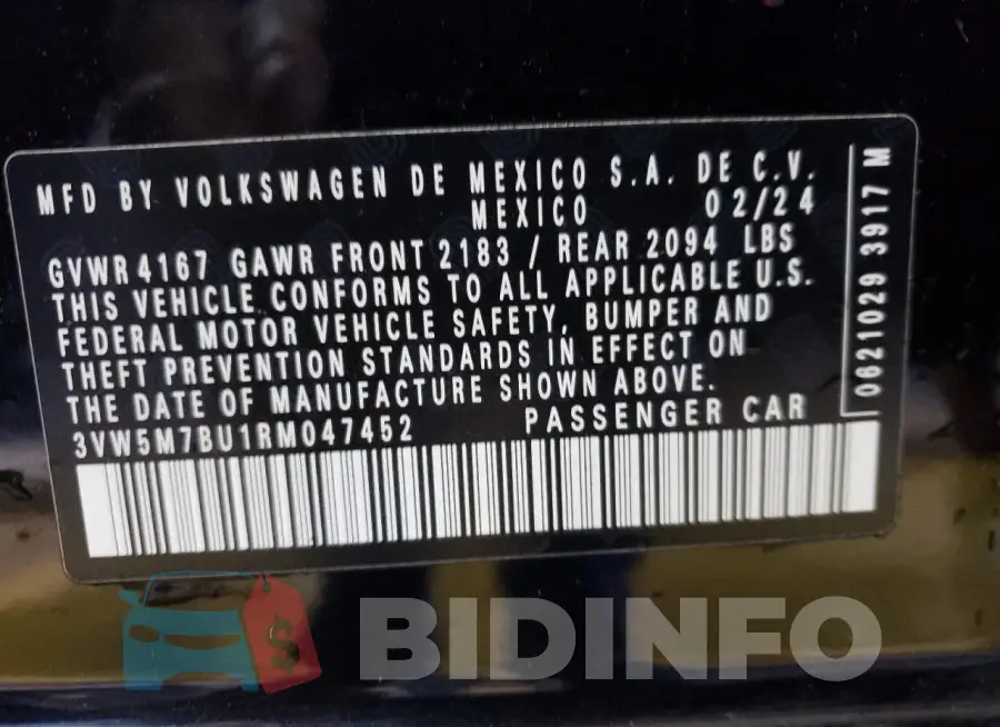 3VW5M7BU1RM047452 Photo# 13