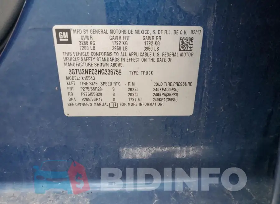 3GTU2NEC3HG336759 Photo# 12