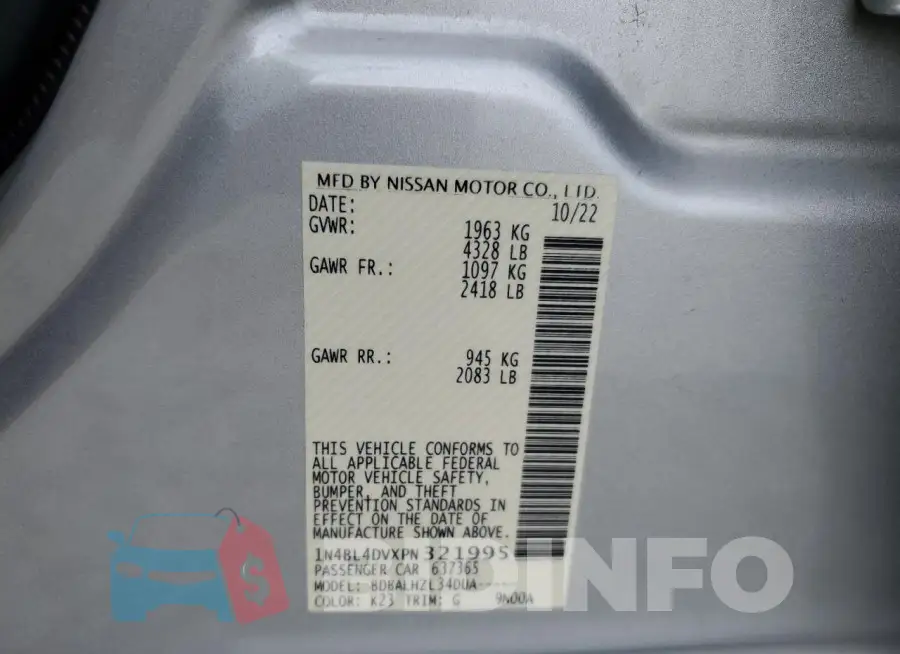 1N4BL4DVXPN321995 Photo# 12