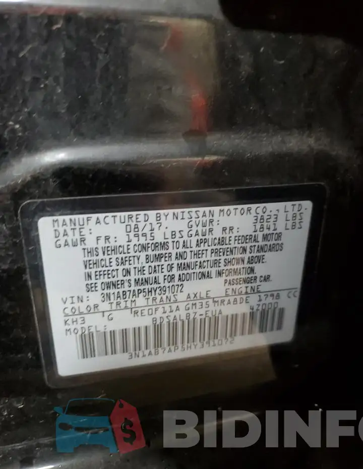 3N1AB7AP5HY391072 Photo# 13
