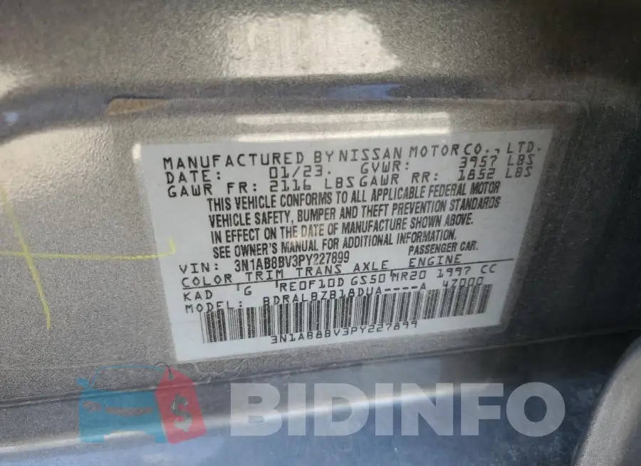 3N1AB8BV3PY227899 Photo# 13
