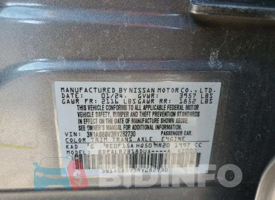 3N1AB8BV3RY282730 Photo# 12