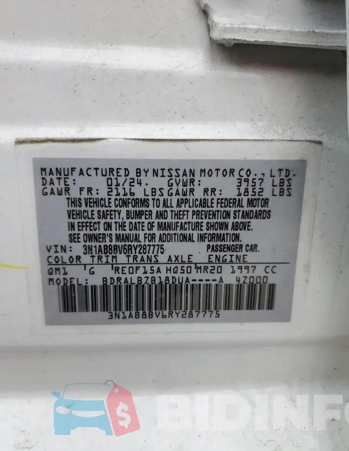 3N1AB8BV6RY287775 Photo# 12
