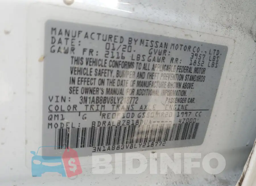 3N1AB8BV8LY218772 Photo# 12