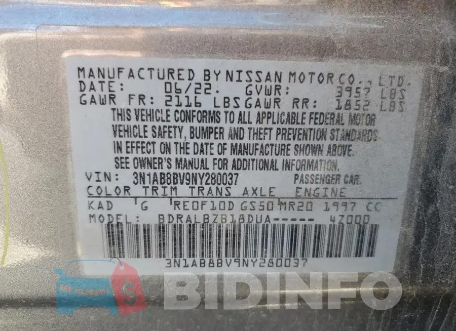 3N1AB8BV9NY280037 Photo# 12
