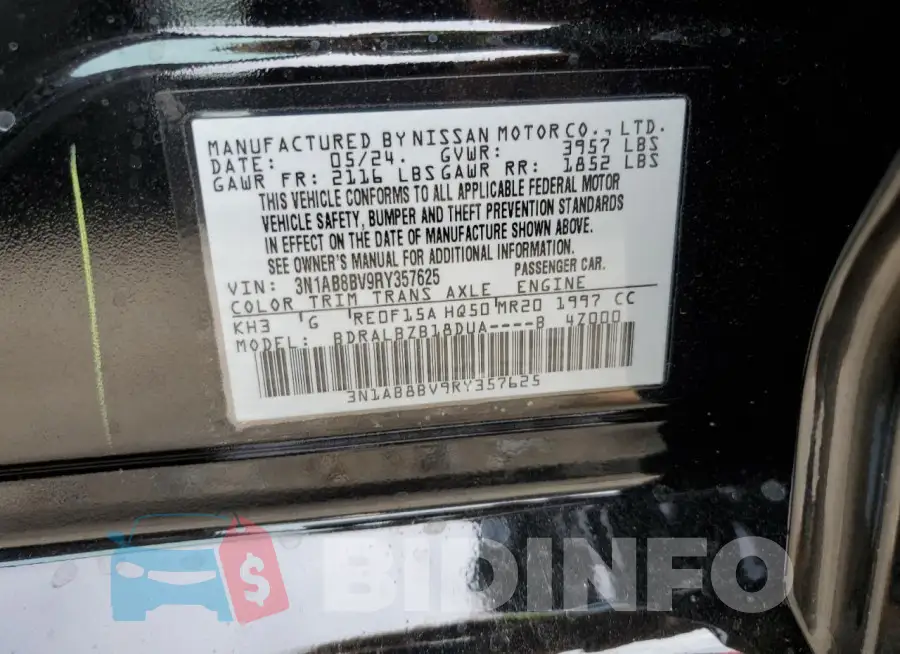 3N1AB8BV9RY357625 Photo# 12