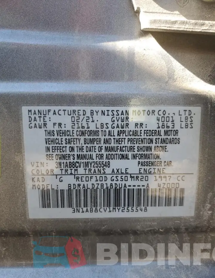 3N1AB8CV1MY255548 Photo# 13
