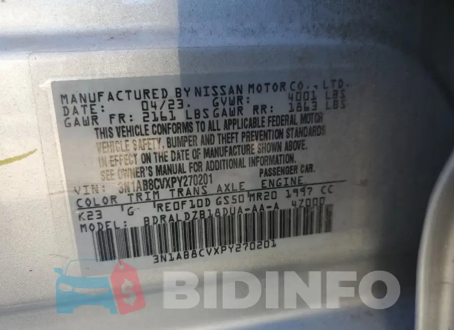 3N1AB8CVXPY270201 Photo# 12