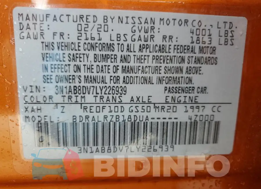 3N1AB8DV7LY226939 Photo# 13
