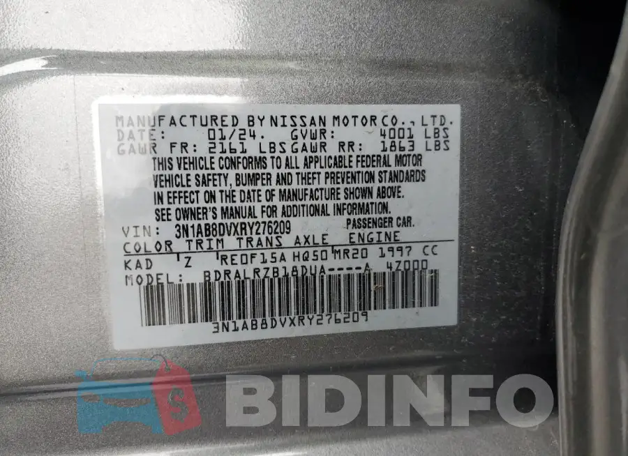 3N1AB8DVXRY276209 Photo# 12