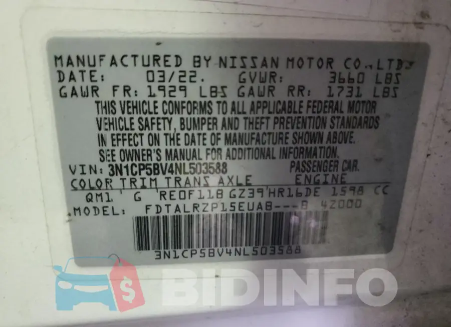 3N1CP5BV4NL503588 Photo# 13
