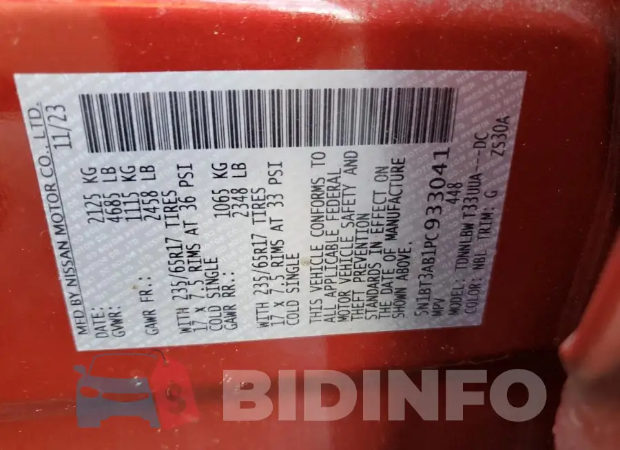 5N1BT3AB1PC933041 Photo# 13