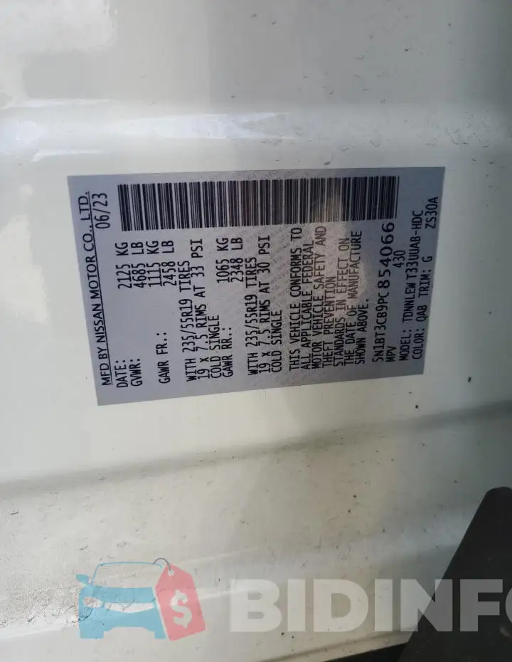 5N1BT3CB9PC854066 Photo# 13