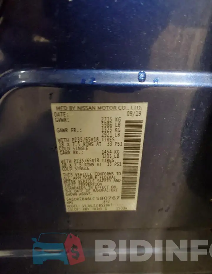 5N1DR2BN6LC580767 Photo# 14