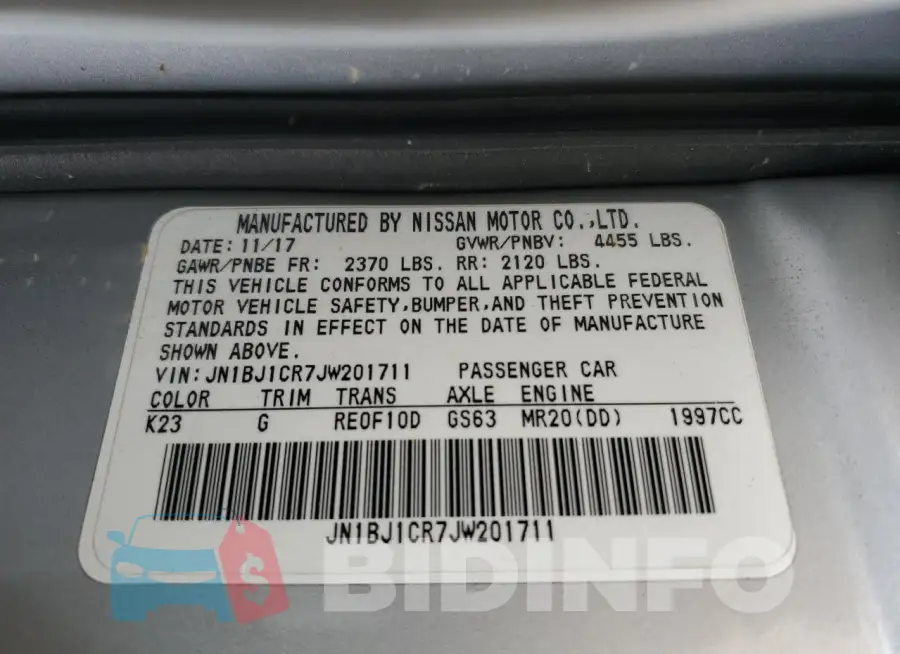 JN1BJ1CR7JW201711 Photo# 13