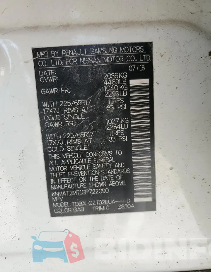 KNMAT2MT1GP722090 Photo# 13