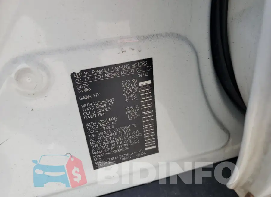 KNMAT2MV7GP685791 Photo# 10