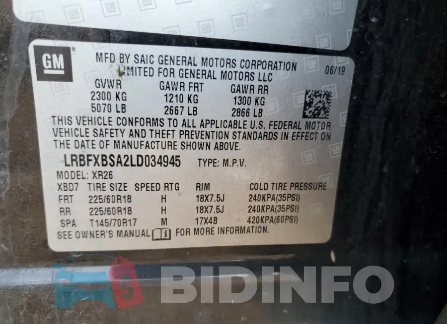 LRBFXBSA2LD034945 Photo# 13