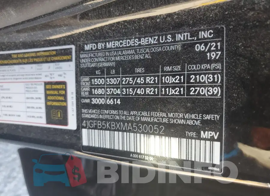 4JGFB5KBXMA530052 Photo# 13