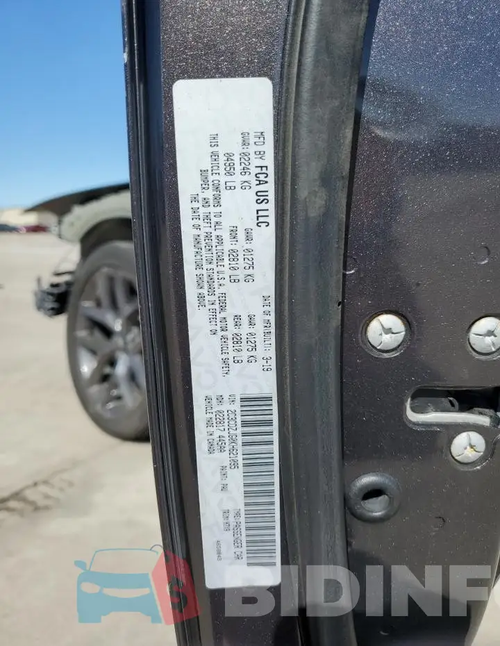 2C3CDZJG0KH621095 Photo# 13