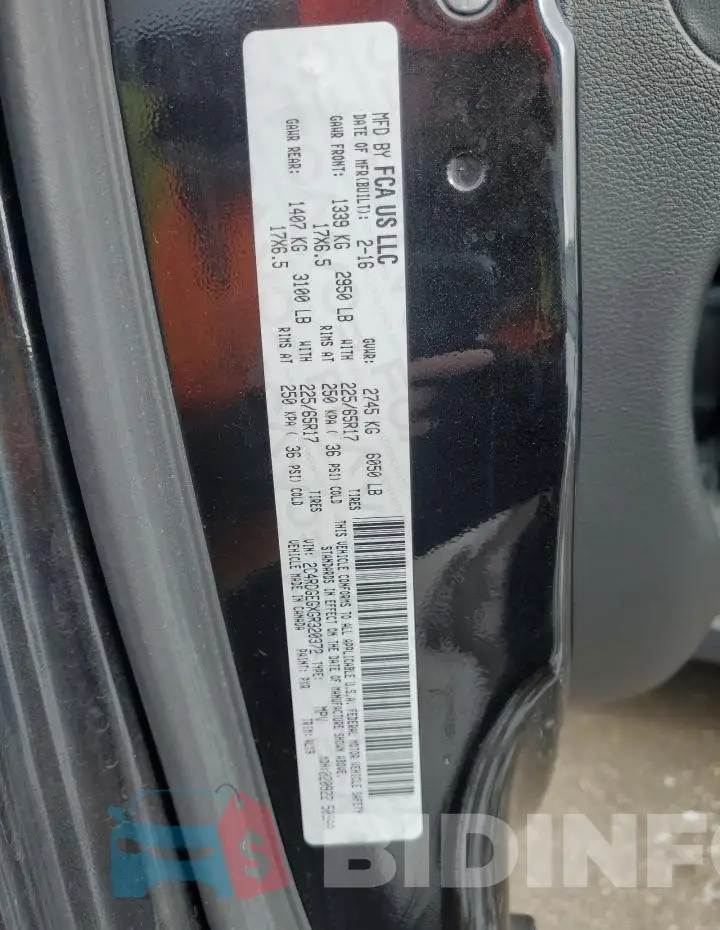 2C4RDGEGXGR320372 Photo# 14