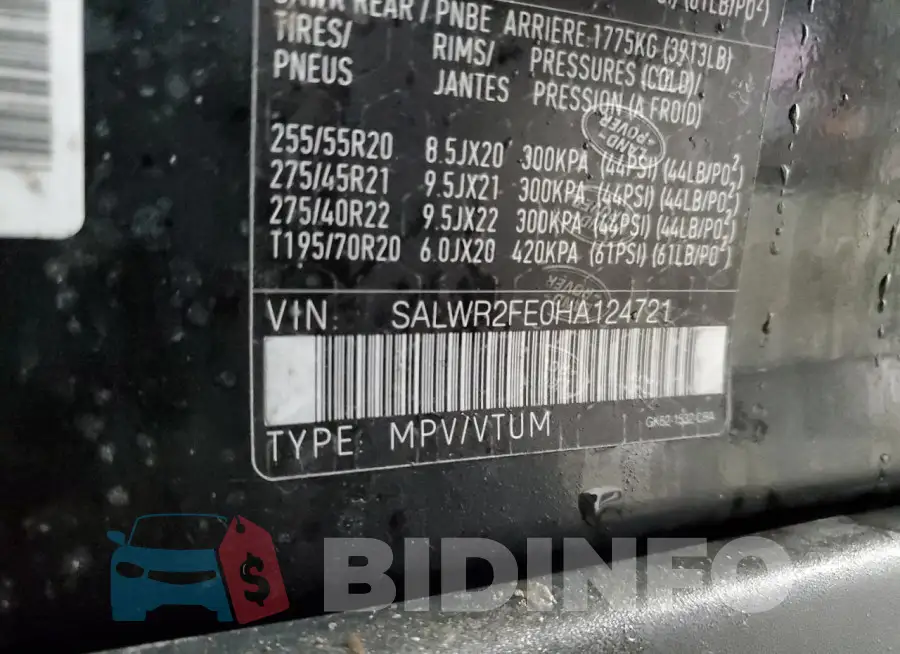 SALWR2FE0HA124721 Photo# 14