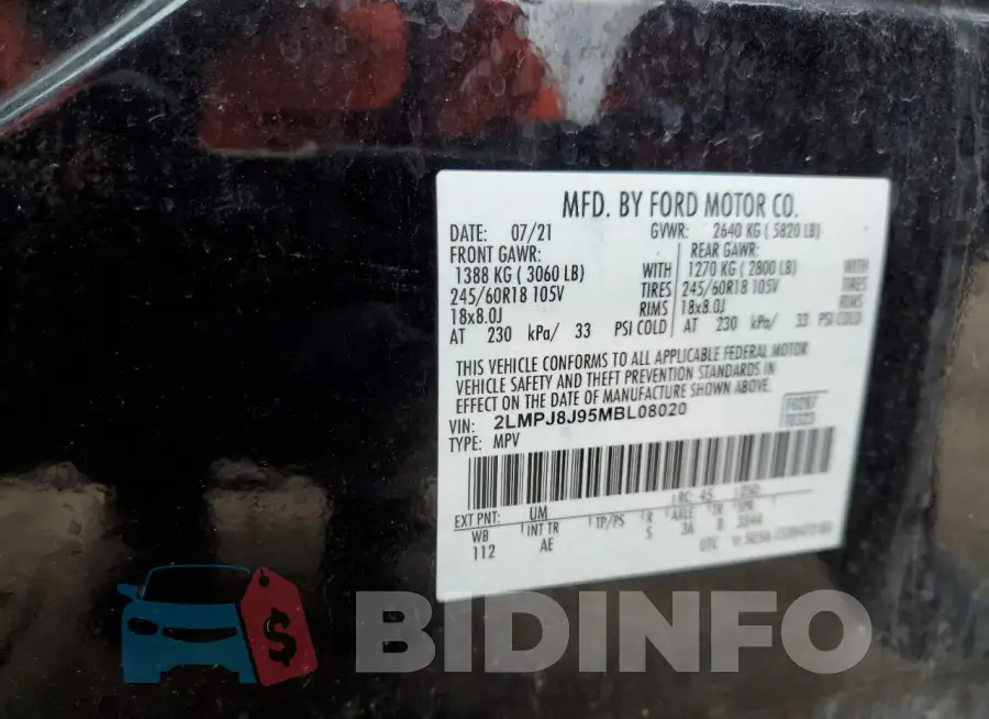 2LMPJ8J95MBL08020 Photo# 13