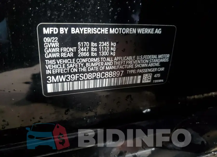 3MW39FS08P8C88897 Photo# 12