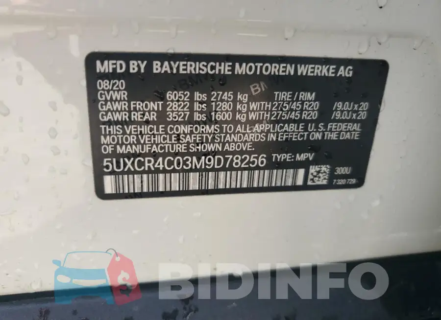 5UXCR4C03M9D78256 Photo# 12