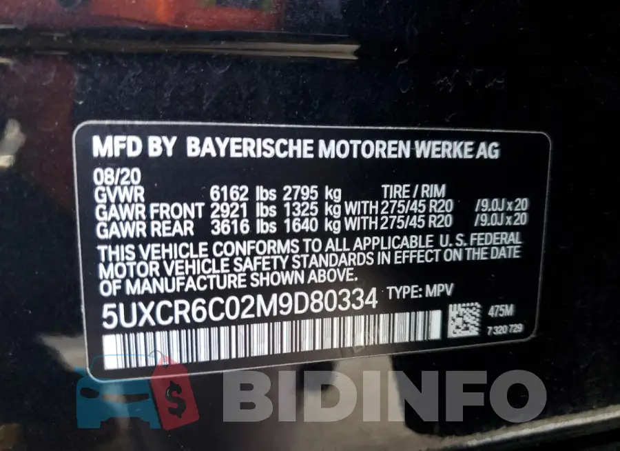 5UXCR6C02M9D80334 Photo# 12