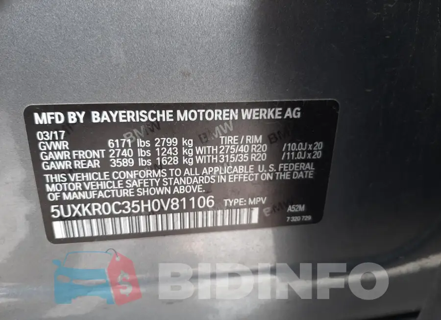 5UXKR0C35H0V81106 Photo# 13