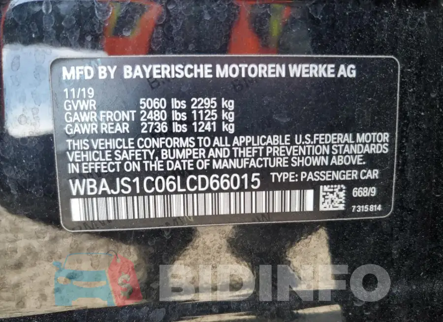 WBAJS1C06LCD66015 Photo# 13