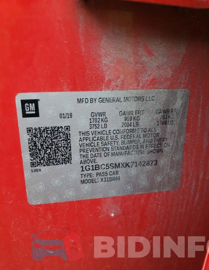 1G1BC5SMXK7142873 Photo# 12