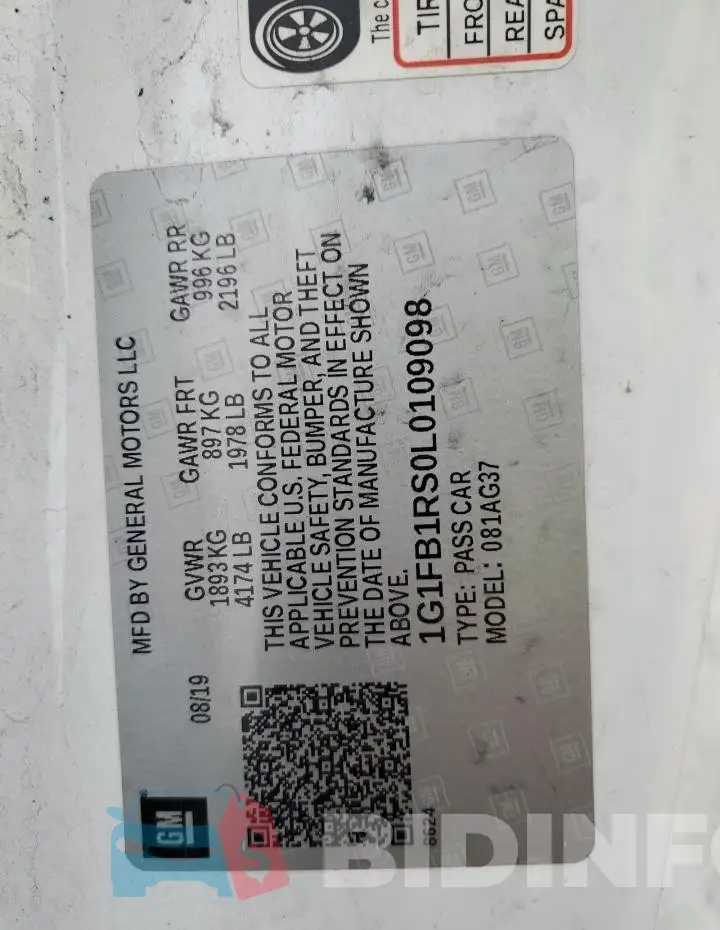 1G1FB1RS0L0109098 Photo# 12