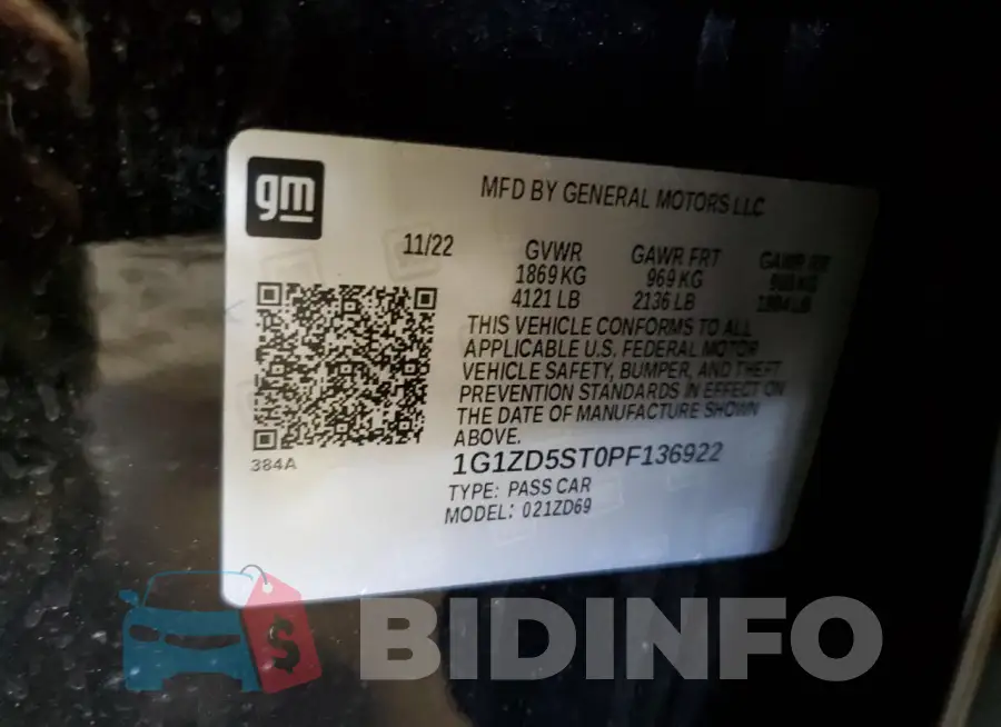 1G1ZD5ST0PF136922 Photo# 13